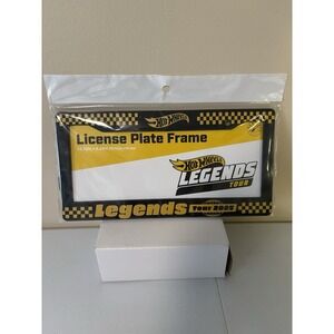 NEW Hot Wheels Legends Tour 2025 License Plate Frame Black Yellow